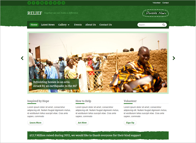 Charity Responsive HTML Template