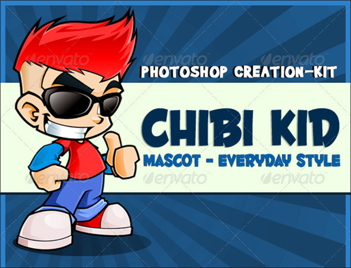 Chibi Kid Mascot Template