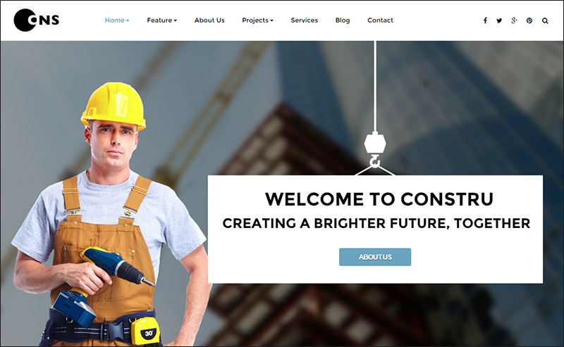 Construction Parallax Joomla Template