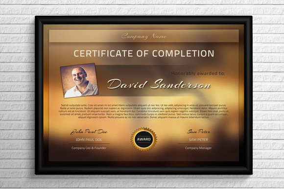 Course Completion Certificate Template