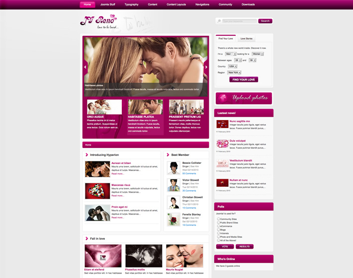 Dating Drupal Website Template