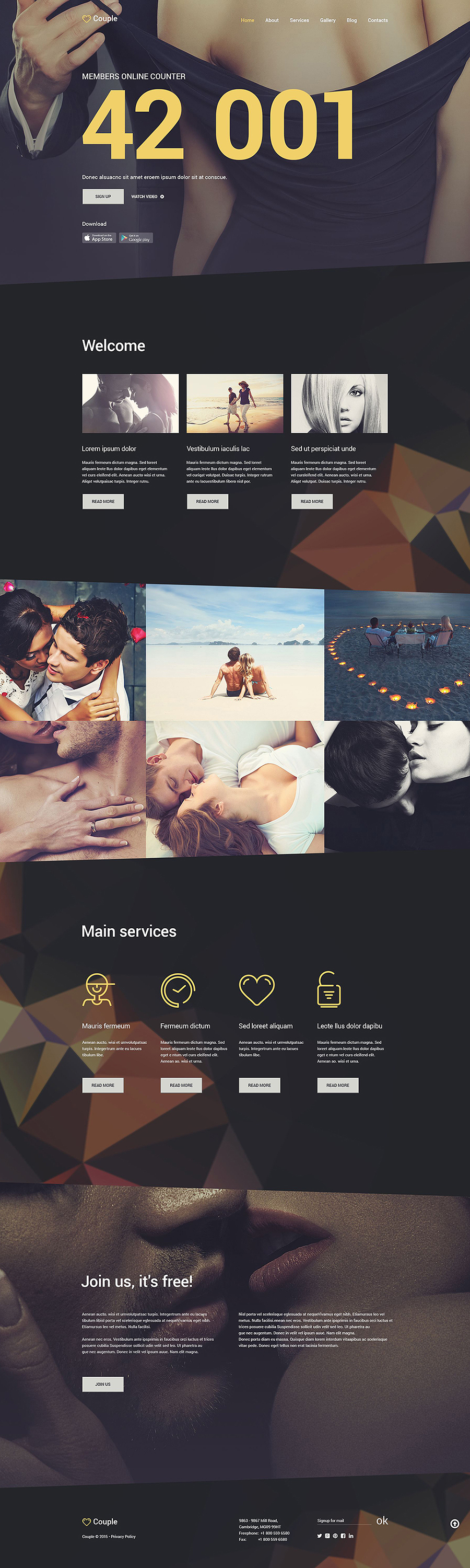 Dating & Marriage Agencies Joomla Template