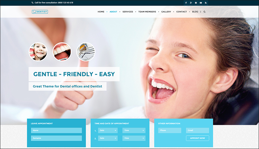 Dental & Medical One Page HTML Template