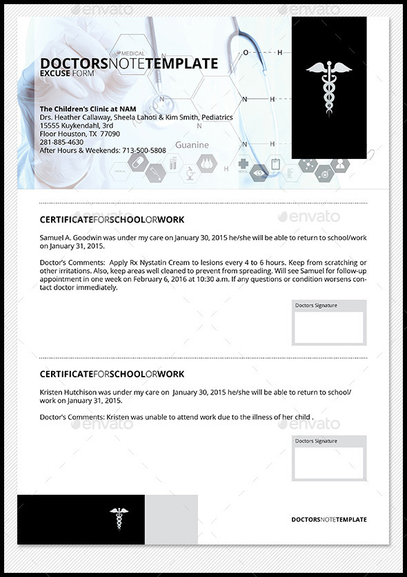 Doctor Note Template Download