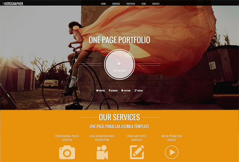 Drupal One Page Portfolio Template