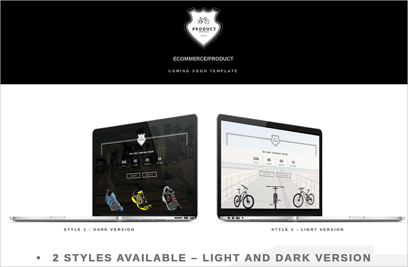 Ecommerce Coming Soon Landing Page Template
