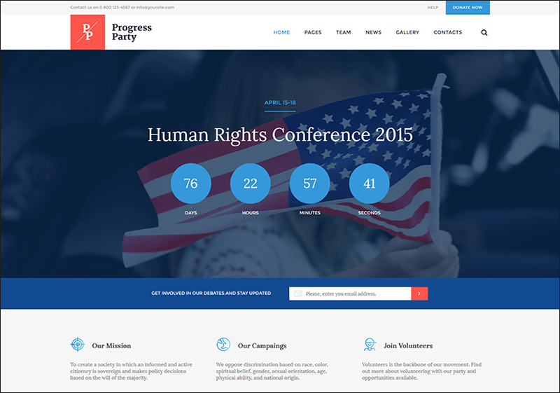 Election Campaigns & Political Party’s WP Theme