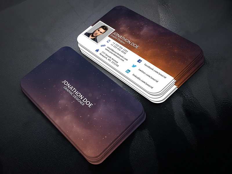 Facebook Timeline Business Card Template