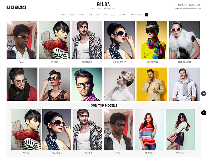 Fashion Model Agency WordPress CMS Theme