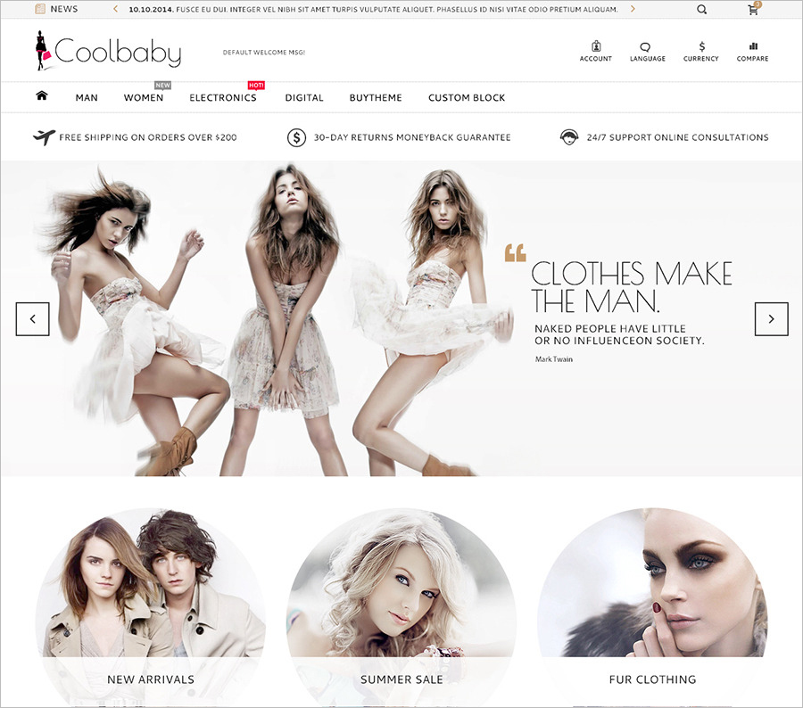 Fashion eCommerce HTML theme