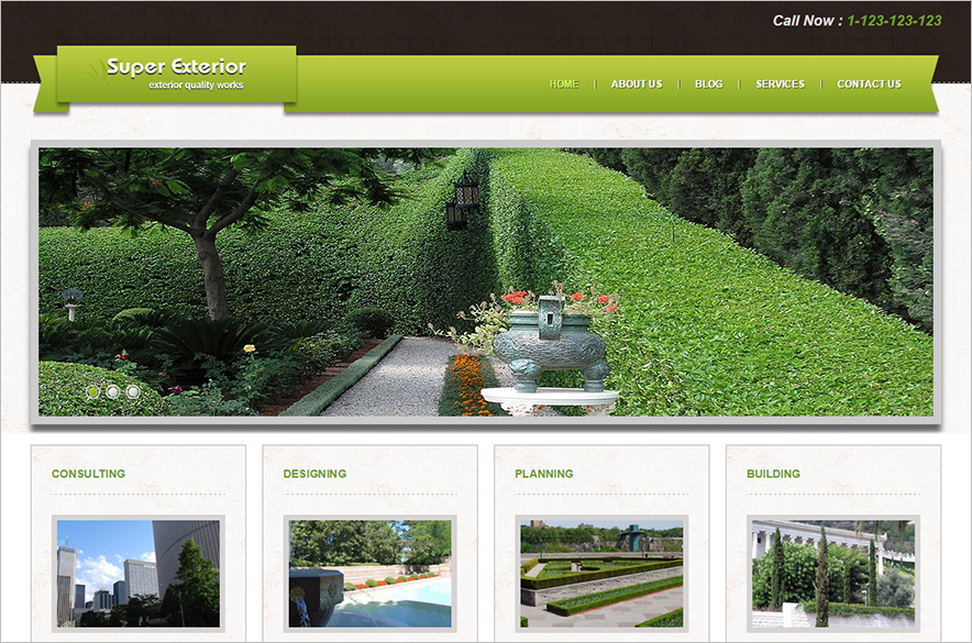 Fully Editable Exterior Design Joomla Theme