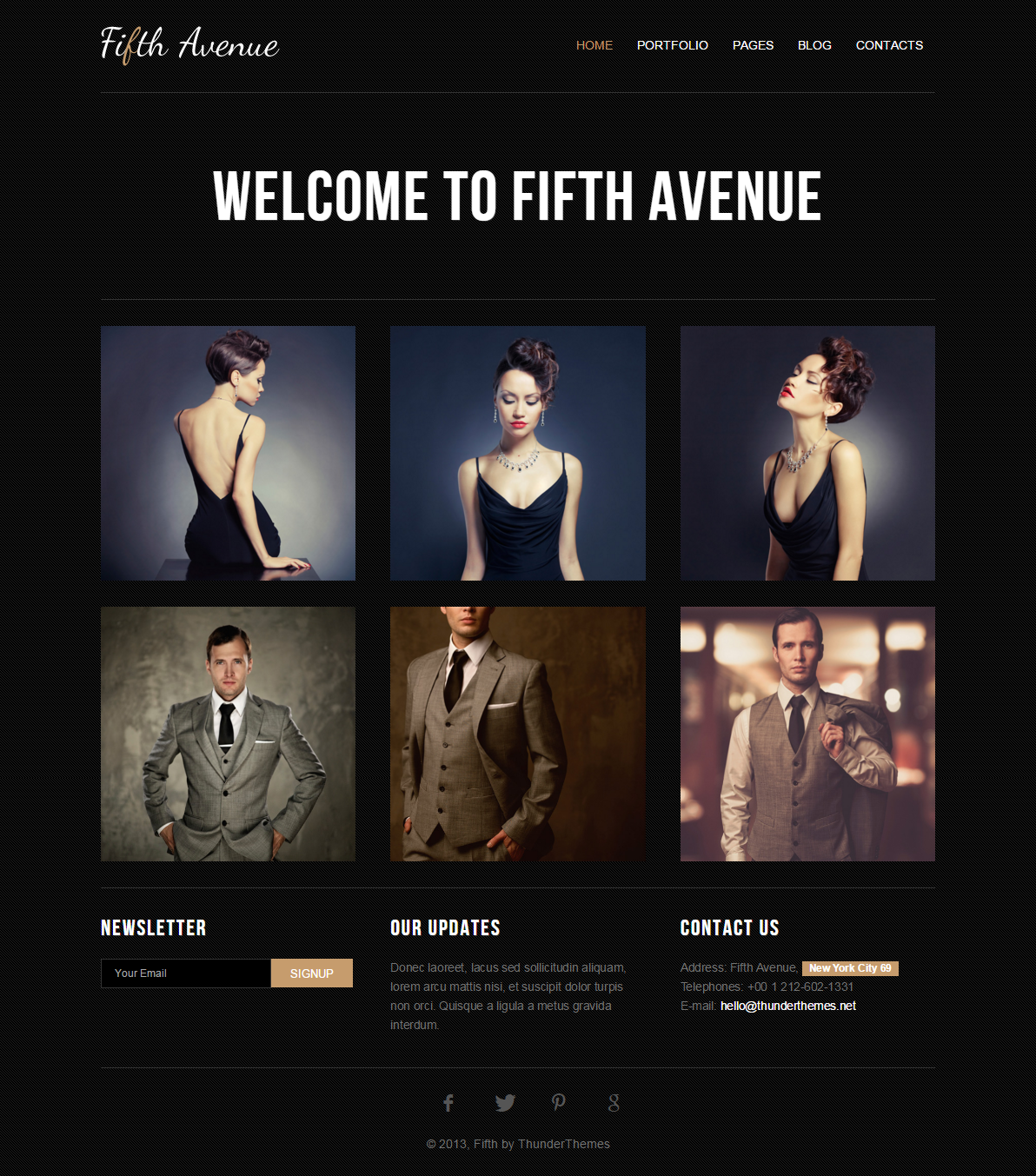 Fully Responsive Fashion Designer HTML5 Template 