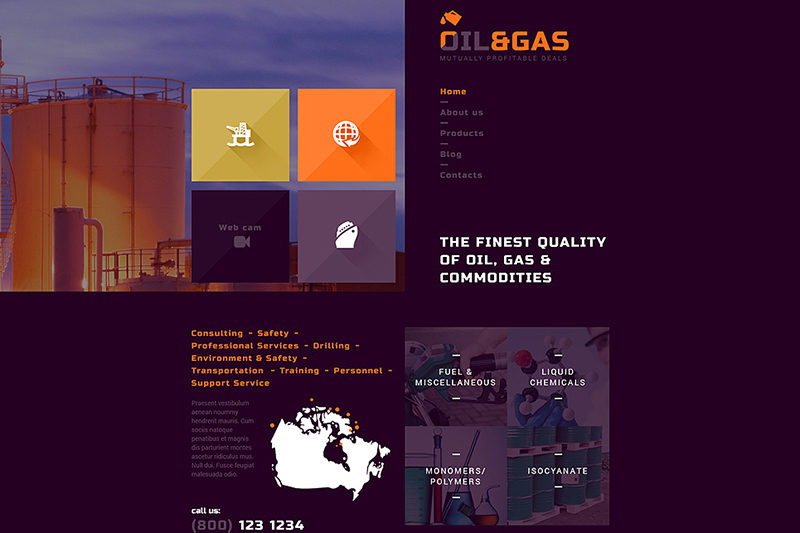 Gas & Oil Industrial Joomla Template