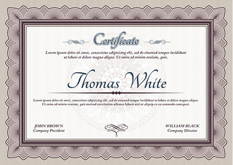Graduation Certificate Template
