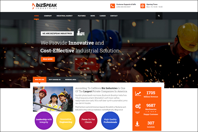 Industrial Joomla Business Template