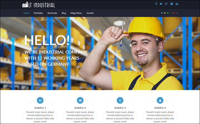 Industrial Website Joomla Template