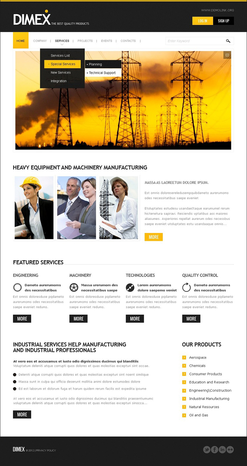 Lighting & Electricity Drupal Template