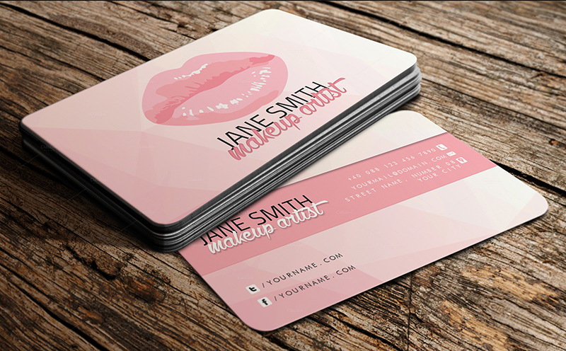 Makeup Artist Business Cards Ideas