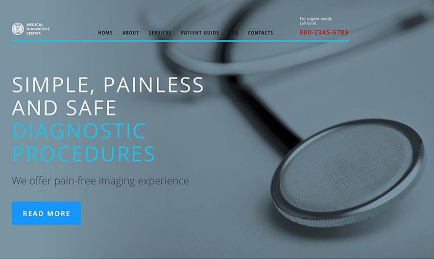 Medical Diagnostic Center Website Template