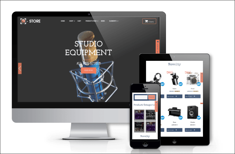Music Sotre WordPress Theme