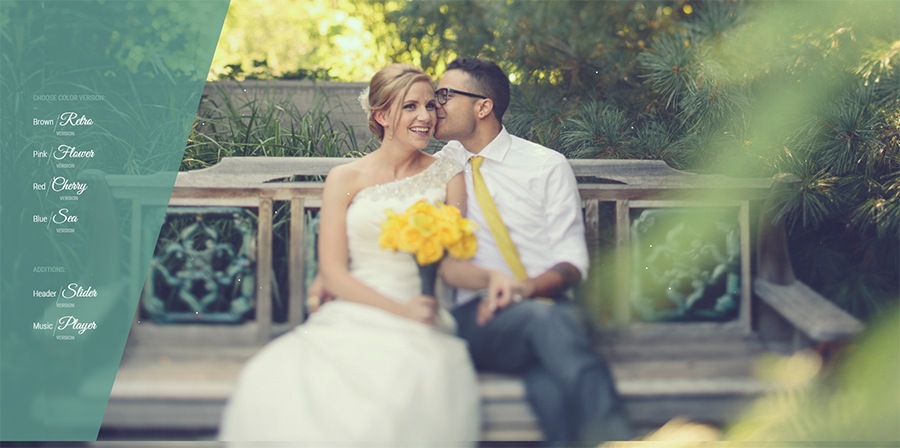 One Page Wedding WordPress Theme