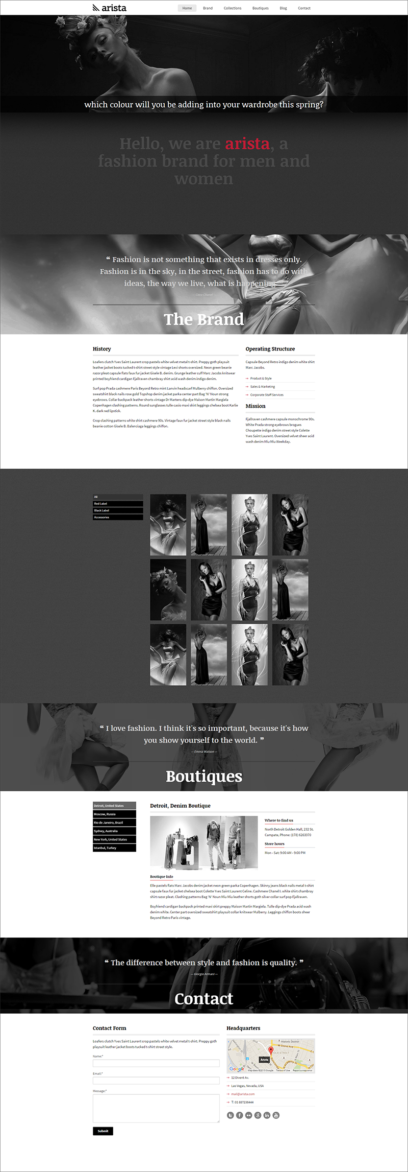 fashion designer website template