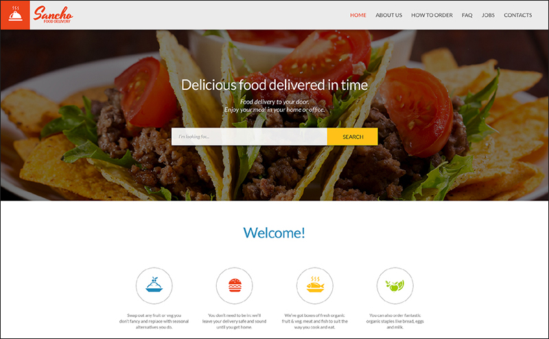 Parallax HTML Delivery Services Template