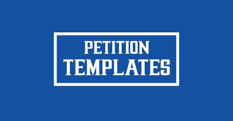 Petition templates