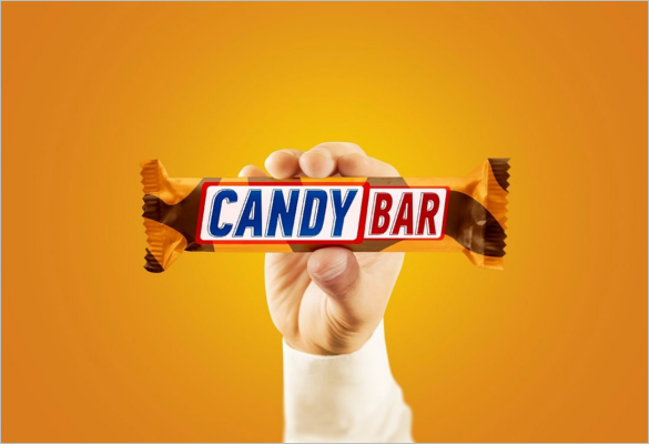 Photorealistic Candy Bar Wrapper Template