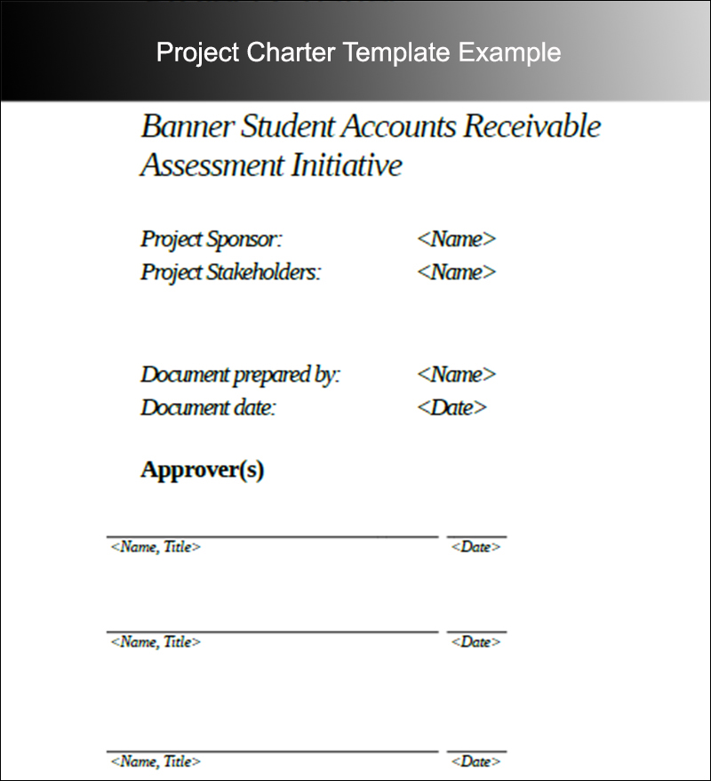 Project Charter Template Example