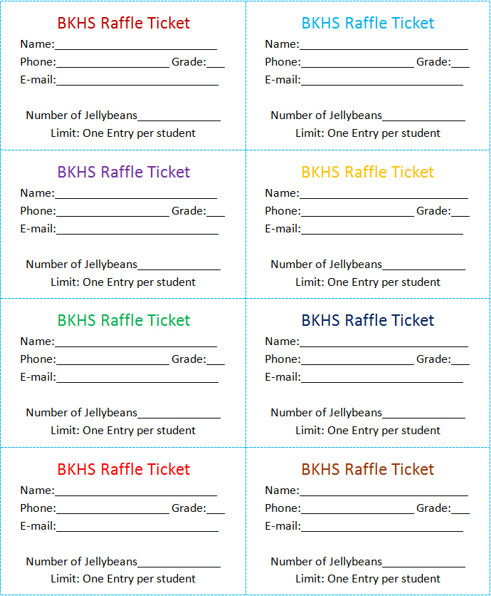 free printable raffle ticket template download