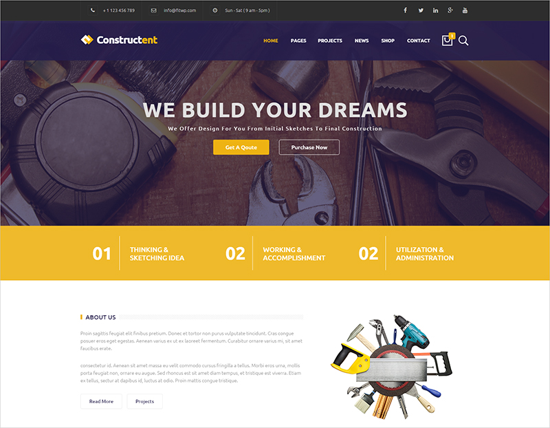 Responsive Construction HTML Template