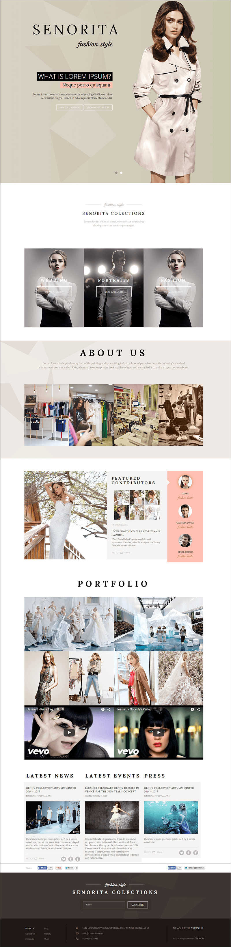 Responsive Fashion Designer HTML Template