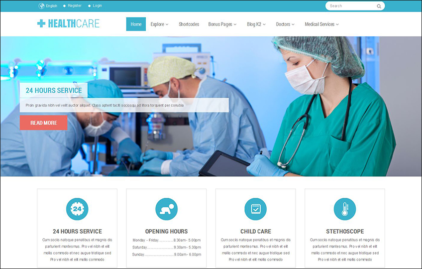 Responsive Joomla Healthcare Template