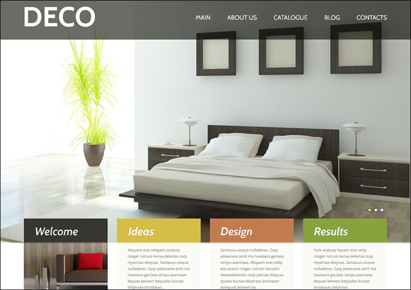 Responsive WordPress Interior Design Theme