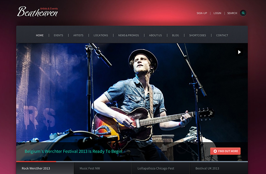 Responsive WordPress Music Theme