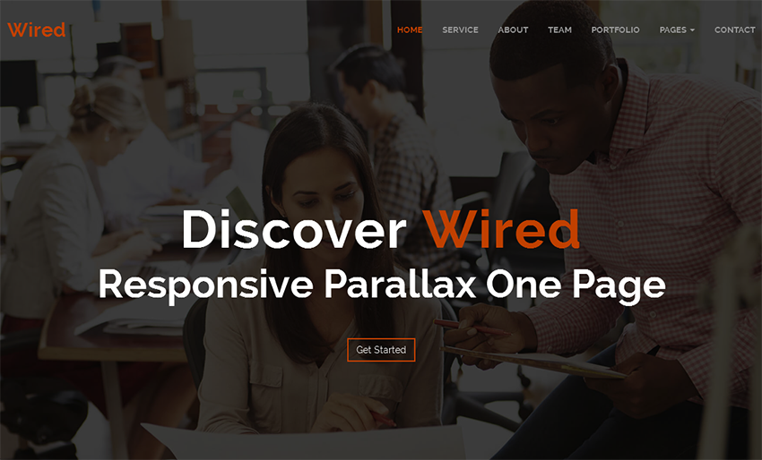 SEO Friendly Parallax HTML One Page Template