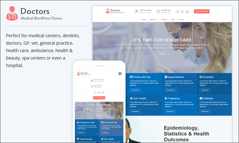 SEO Optimized Medical WordPress Them