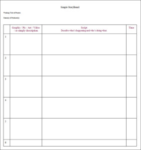 8+ Storyboard Template Free Word, PDF, PSD Formats