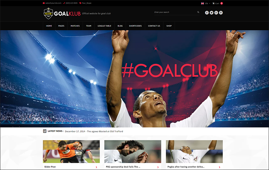 Sports & Events WordPress Theme