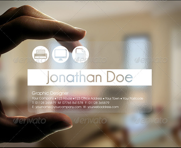 Transparent Designer Business Card