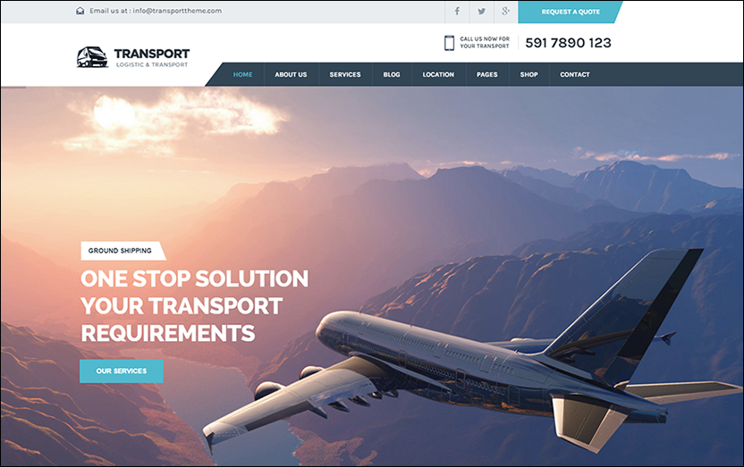 Transportation Services WordPress Template