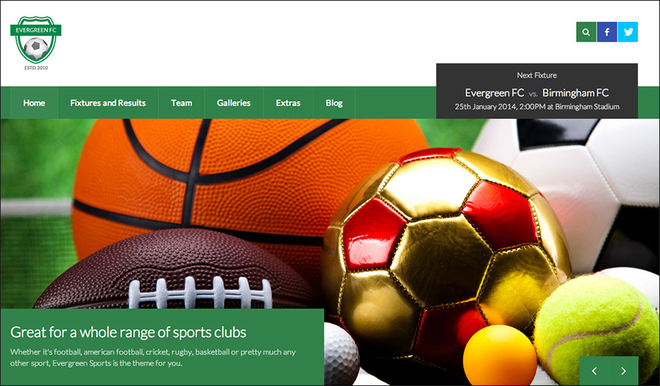 WP Theme for Sports Clubs