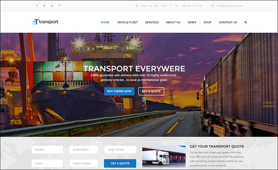  WP Transportation & Logistic Theme