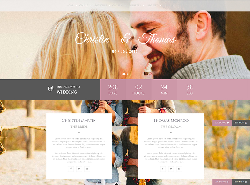 Wedding Cerimony WP Template