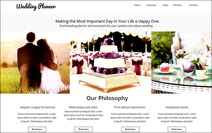 Wedding Planner Website Template