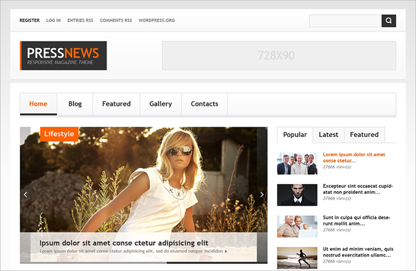 WordPress News Blog Theme