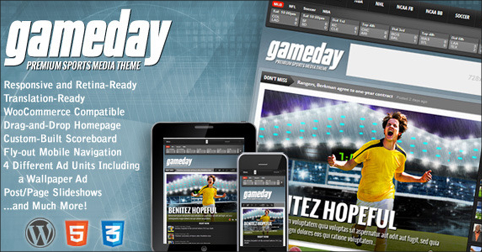 Wordpress Sports Media Theme