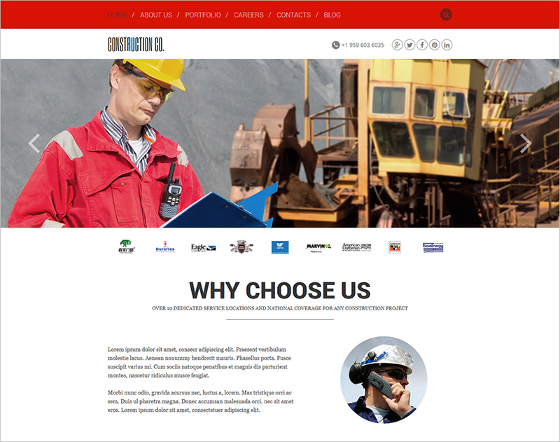 construction joomla template