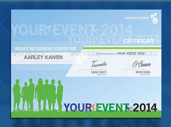 sport certificate design